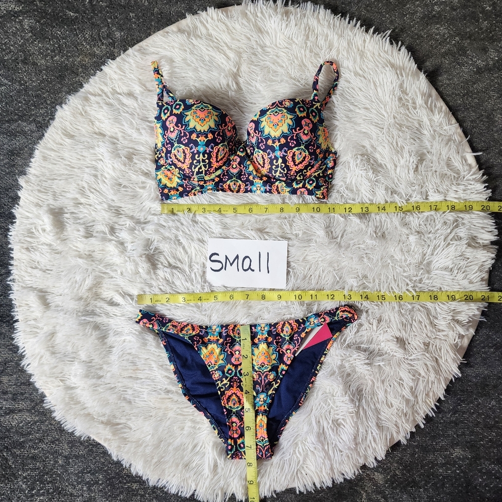Xhilaration Colorful Floral Push-Up Bikini - Picture 7 of 16